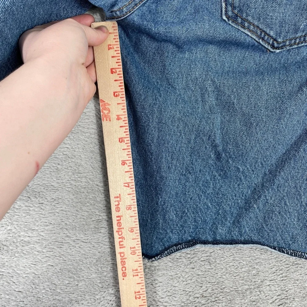 Levis 511 Denim Shorts Mens 32 Blue Cut Off‎ Raw Hem Slim Fit Summer Skater